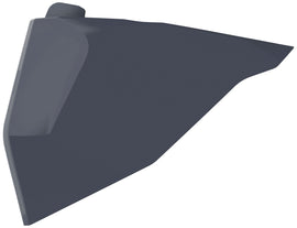Polisport Plastics Nardo Grey Airbox Cover for motorcycle, showcasing its sleek design and durable plastic construction.