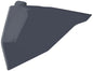 Polisport Plastics Nardo Grey Airbox Cover for motorcycle, showcasing its sleek design and durable plastic construction.