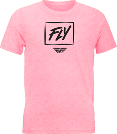 Fly Racing Youth Fly Zoom Tee in pink, featuring colorful graphic design on a comfortable casual T-shirt for kids.