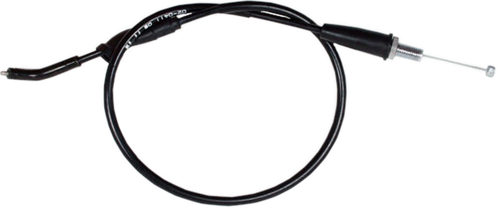Motion Pro black vinyl throttle cable 70-20411 for motorcycle control lines, showing the cable with protective housing and connectors.