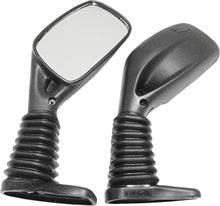 Load image into Gallery viewer, SP1 universal black left rear view mirror for vehicles, showing a sleek, rectangular mirror with a black frame and mounting arm.