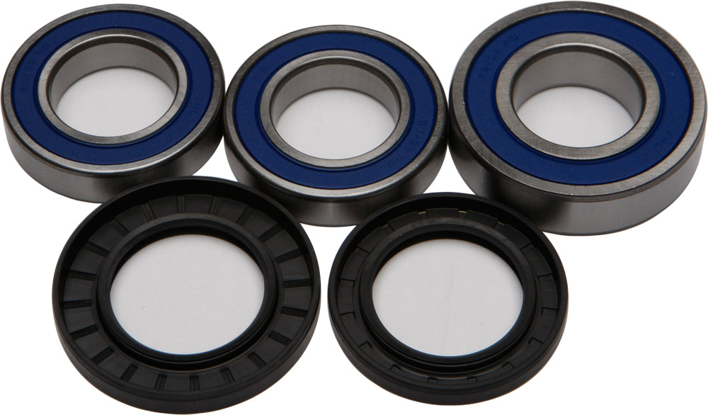 All Balls rear wheel bearing and seal kit 22-51039 showing bearings, seals, and installation components on a neutral background.