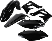 Charger l'image dans la galerie, Acerbis black plastic kit with various motorcycle body panels and parts, laid out on a flat surface.