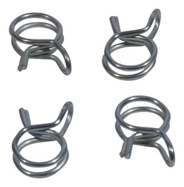 All Balls Hose Clamps Refill Kit for intake, carb, and fuel system, showing four clamps ready for installation.