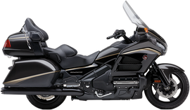 Cobra 4-inch slip-on dual cut exhaust tips in chrome for Honda Goldwing GL1800 and F6B motorcycles, with a polished finish.