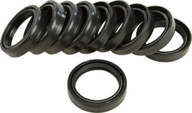 HardDrive 41mm fork seals for motorcycle suspension, set of 10, designed for easy replacement and reliable sealing.