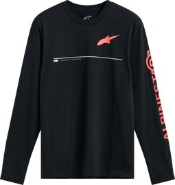 Alpine Star Committed LS CSF Tee in black, XL size, showing the long sleeve design with logo details on the front.