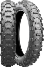 Load image into Gallery viewer, Bridgestone Battlecross E50 rear motorcycle tire, 120/90-18 bias TT, featuring tread pattern and sidewall details.