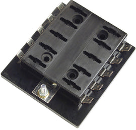Grote 10-slot fuse panel for electrical systems, featuring multiple fuse slots and sturdy metal construction.