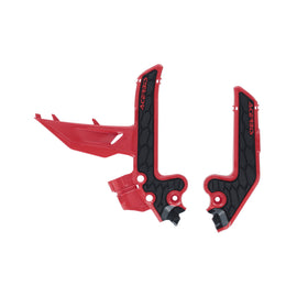 Acerbis Gas Red frame guards for motorcycle body protection, featuring red color and durable design.