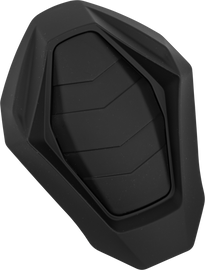 Fly Racing Odyssey matte black chin vent for helmet accessories, showing the vent and mounting details on a motorcycle helmet.