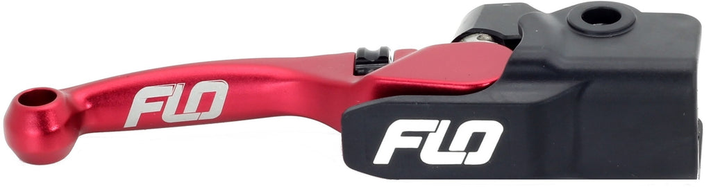 Flo Motorsports Pro 160 red brake lever for motorcycles, featuring a sleek design and ergonomic grip.