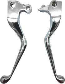 HardDrive Chrome Smooth Lever Set for XL 2004-2006 motorcycle, includes high-quality handlebar levers with sleek finish.