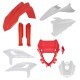 Acerbis full plastic body kit for motorcycle, includes front and rear panels in black with branded Acerbis design.