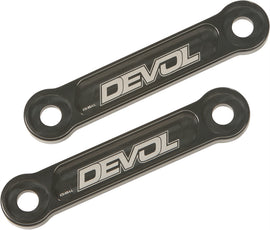 Devol suspension lowering link 60-6805 shown in the image, designed for vehicle suspension adjustment and performance enhancement.