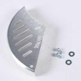 Devol Rear Disc Guard 60-8051 for BMW E36, black metal protective guard mounted on rear brake disc assembly.
