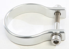 Silver AXIA ALLOY 1.875 Strap Clamp with model number 12-9138, showing its sturdy design and metallic finish.