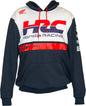 Navy DCOR Honda HRC2 sweatshirt in medium size, featuring logo design, made from comfortable fabric, front view.