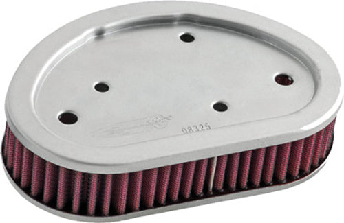 K&N HD-9608 replacement air filter showing a rectangular filter with pleated cotton media and rubber frame for automotive use.