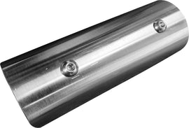 Sawicki Speed Shop Dyna Heat Shield in brushed stainless steel for exhaust systems, showcasing its durable, polished surface.