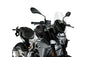 Clear PUIG windscreen for BMW Ng Sport motorcycle, showing a sleek, transparent windshield mounted on the bike.
