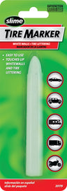 White Slime Tire Marker used for tire and wheel accessories, featuring a pen-style design for easy application and marking.