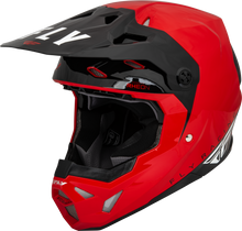 Load image into Gallery viewer, Fly Racing Formula CP Slant helmet in red, black, and white with aerodynamic design and ventilation features.