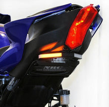 Load image into Gallery viewer, New Rage Cycles Fender Eliminator for Yamaha bike, featuring sleek body design and compact mounting, with brake and license plate lights.
