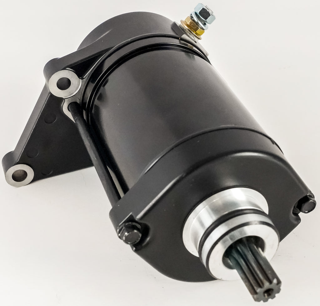 Ricks Motorsport Electric starter motor 27-61423, automotive starter with electrical components and mounting brackets.