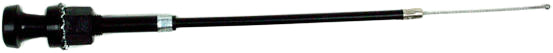 Motion Pro Black Vinyl Choke Cable 70-6295 for motorcycles, showing the flexible black vinyl outer covering and metal fittings.