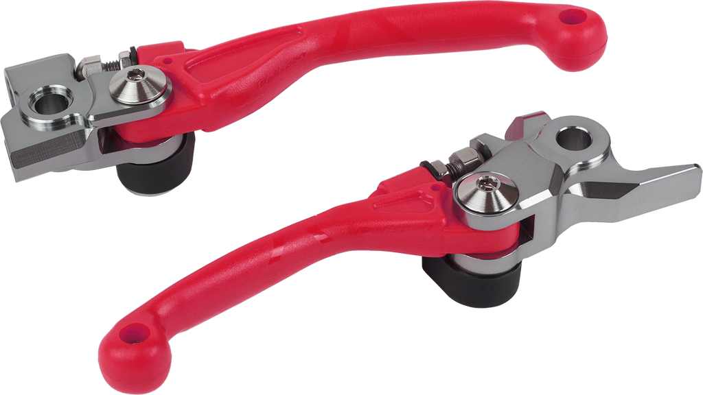 Polisport Plastics Pivot Lever Set for HON motorcycles, showing black and silver levers with mounting hardware.