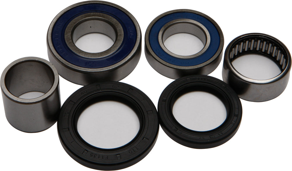 All Balls rear wheel bearing kit 22-51475 with bearings and components for motorcycle or ATV wheel maintenance.