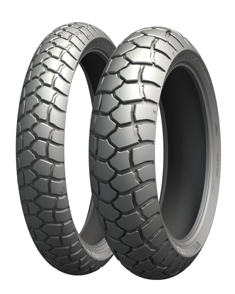 Michelin Anakee Adventure front motorcycle tire 90/90-21 54V bias tubeless and bias ply tire with tread pattern for adventure riding