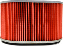 Load image into Gallery viewer, Emgo Air Filter 78-9355 showing a cylindrical black air filter with pleated paper media for motorcycle or small engine use.