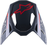 alpine star - S-M8 Radium 2 Visor Black/Neon Red - 482-94034
