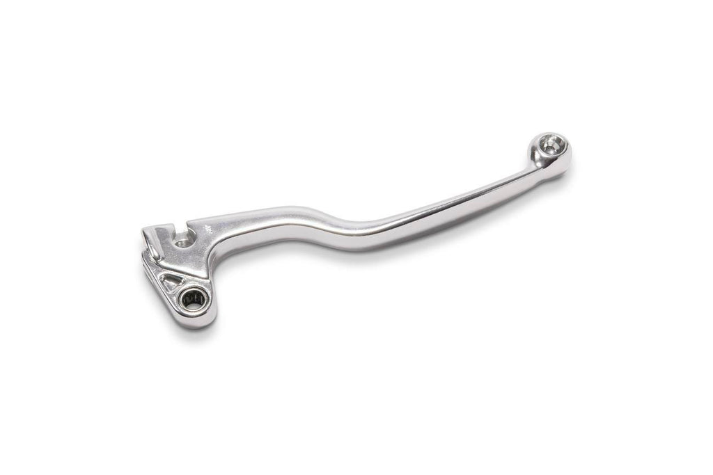 Motion Pro forged clutch lever 70-9525 shown in black with textured grip and mounting hole for motorcycle control.