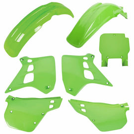 Polisport Plastics KX 250 OEM 90-91 body plastic kit with front and rear panels for off-road motorcycle repair.
