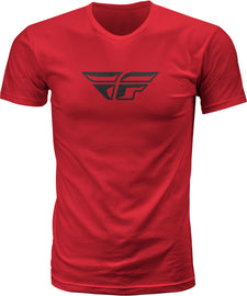 Fly Racing Fly F-Wing Tee in red, size 2X, featuring a casual t-shirt design with graphic print on the front.