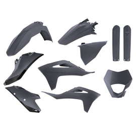 Polisport Plastics Enduro full body kit in Nardo Grey for Gas 64-91029, showing the assembled plastic body panels.