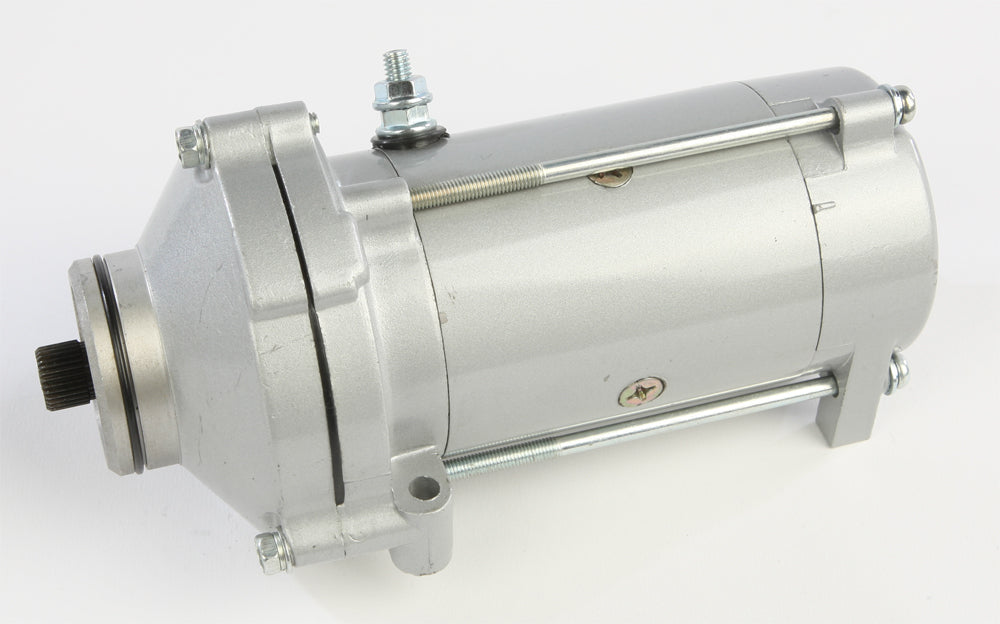Ricks Motorsport Electric starter motor 27-61104, automotive starter with metal casing and electrical connections for engine ignition.