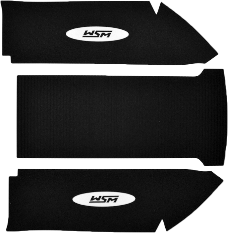 WSM Performance Parts off-road traction mat in black with textured surface, designed for vehicle grip and stability.