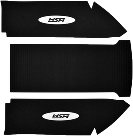 WSM Performance Parts off-road traction mat in black with textured surface, designed for vehicle grip and stability.