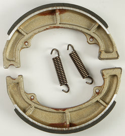 EBC Motorcycle Brakes brake shoes 621 Plain with metal backing plate, designed for motorcycle braking systems.