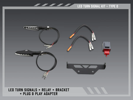 Yoshimura Fe V2 standard LED turn signal kit, Type D for Honda, showing sleek body design and bright LED lights.