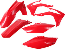 Load image into Gallery viewer, Acerbis red plastic kit with various motorcycle body panels and components, designed for durability and easy installation.