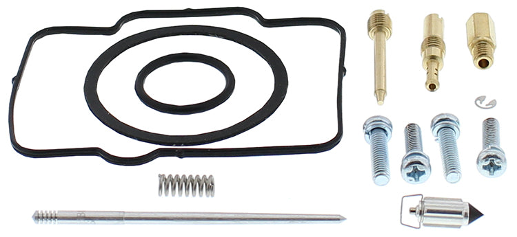 All Balls Bike Carburetor Rebuild Kit 226-10063 with gaskets, seals, and components for fuel system repair.
