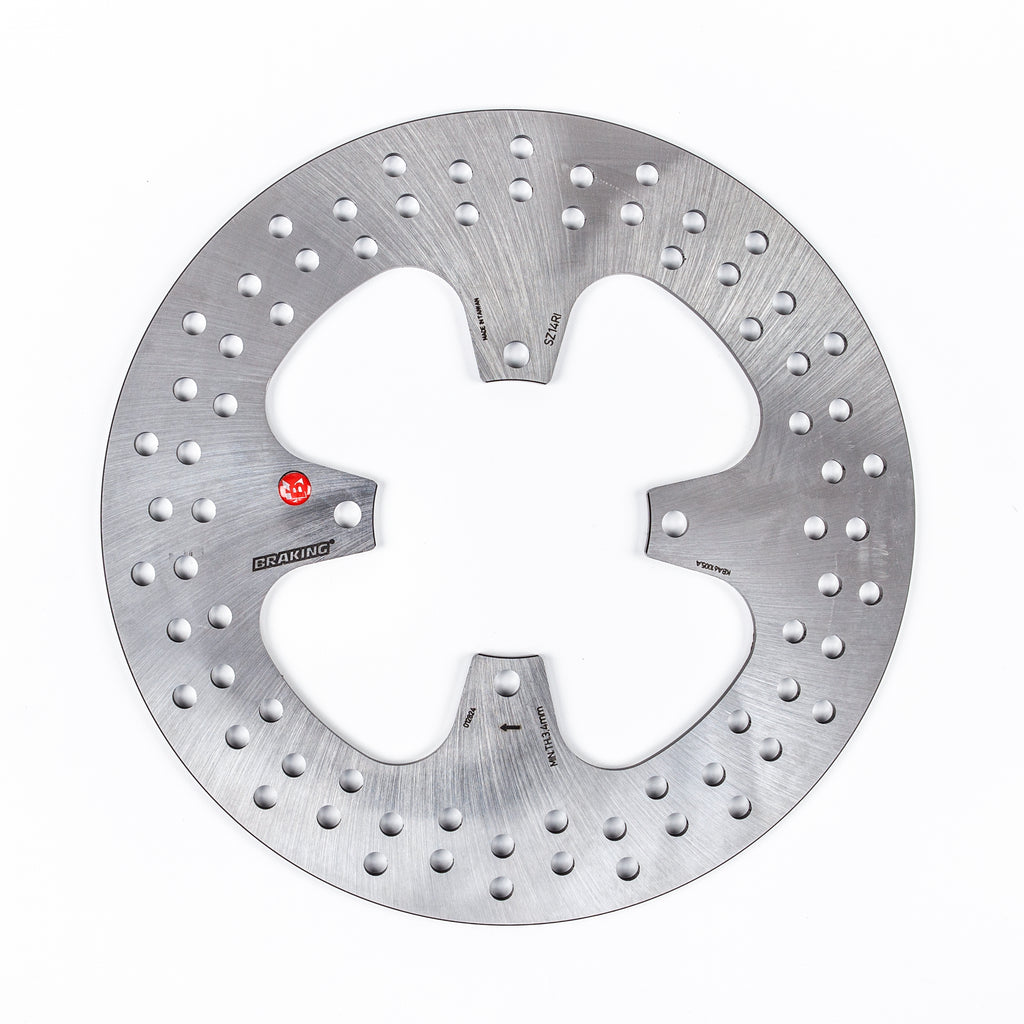 Rear Braking Rotor by Braking, model 32-4514, showing the disc with mounting holes and vented surface for bicycle brakes.