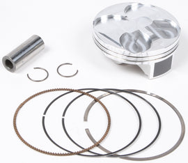 Vertex forged piston kit with 77.96mm bore, high compression 12.9:1, including piston components for engine rebuilding.