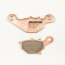 Braking sintered sport brake pad set with metal backing plates, designed for high-performance braking systems.