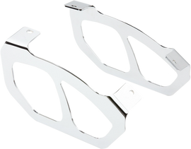 Chrome Cobra saddlebag lid guards for Kawasaki Nomad and Voyager 1700 motorcycles, body protection accessories.
